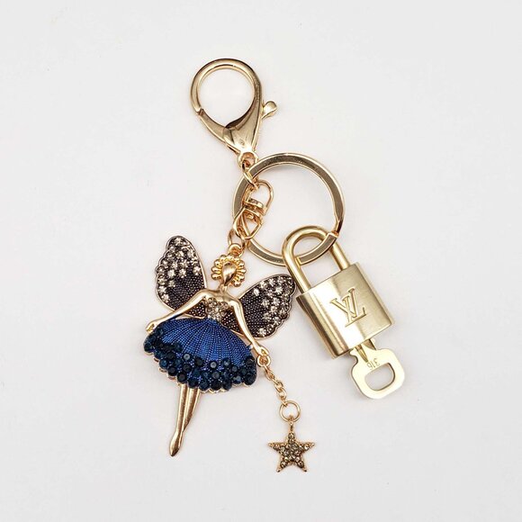 Authentic Louis Vuitton Lock & Key with unbranded Bagcharm, Keycharm, Keychain - Picture 1 of 9